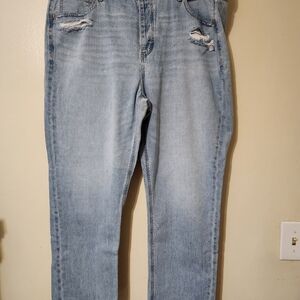 American Eagle Tomgirl Jeans Size 16 Button Fly Relaxed Discontinued Rare Find